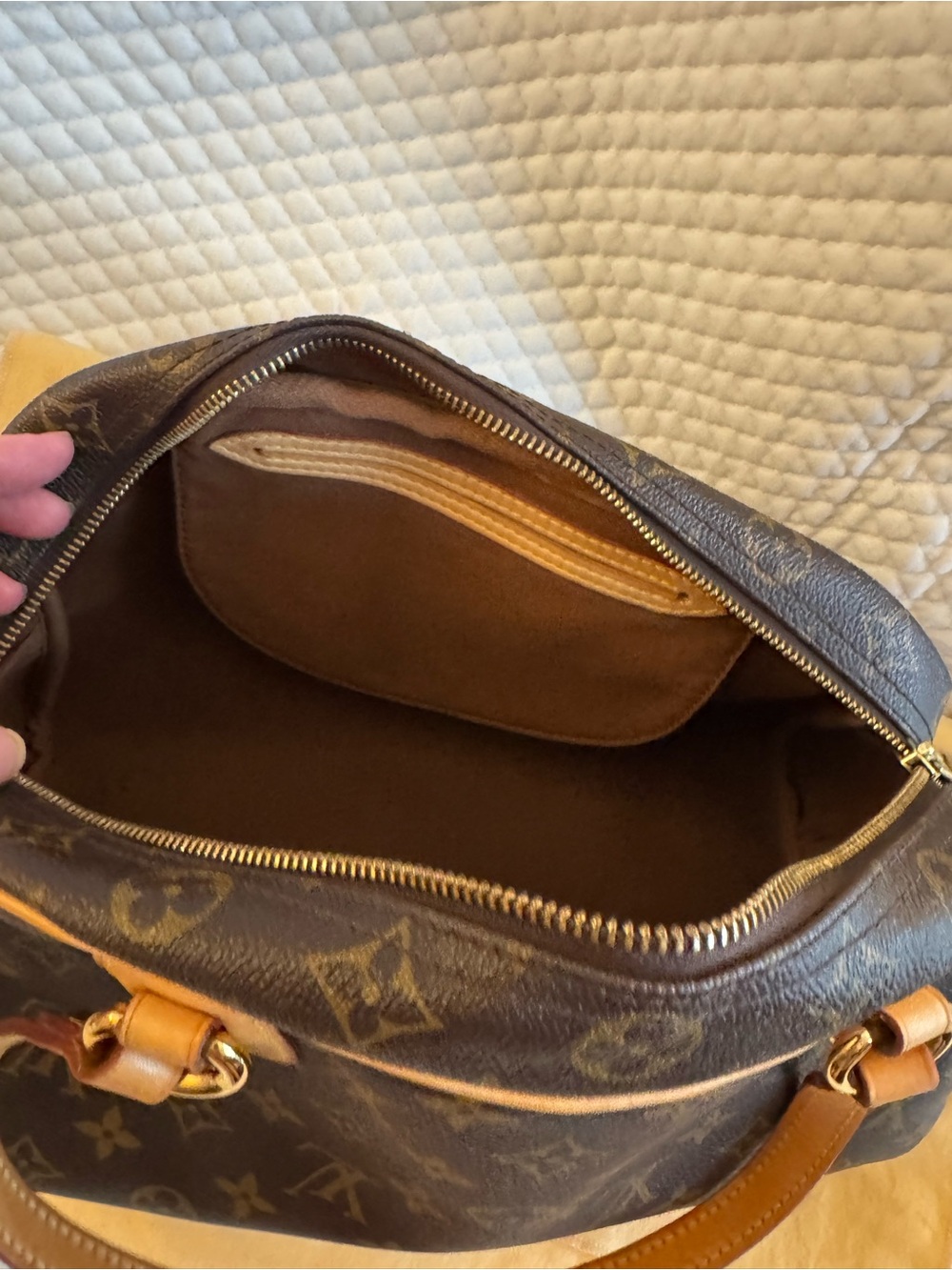 Louis Vuitton Monogram Canvas Top-Handle Satchel in Brown and Tan - Picture 8 of 11